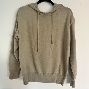 Men's Casual Beige Knit Hoodie